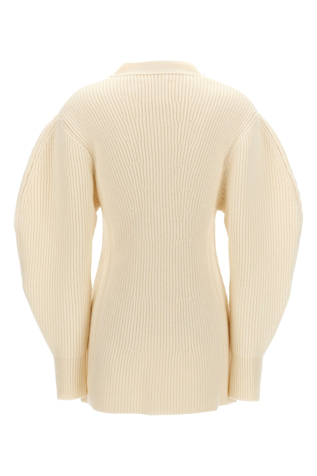 long ribbed wool cardigan