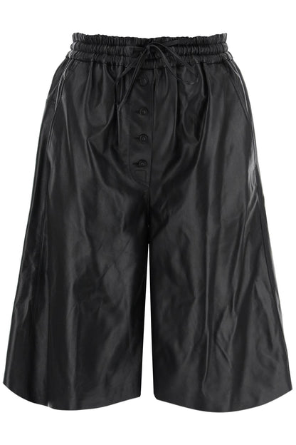 leather bermuda shorts for