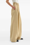 100 aw 36 high-waisted pants in fluid and viscose silk