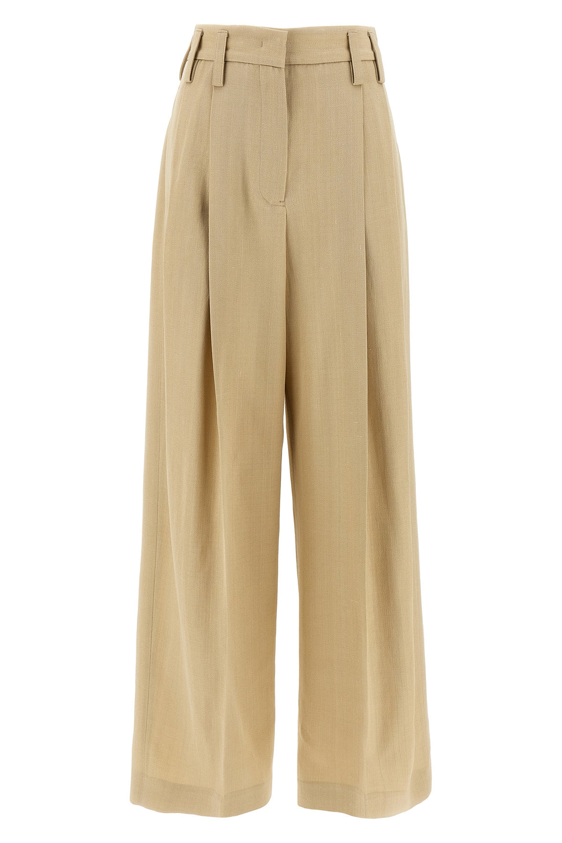 JIL SANDER 34 100 aw 36 high-waisted pants in fluid and viscose silk