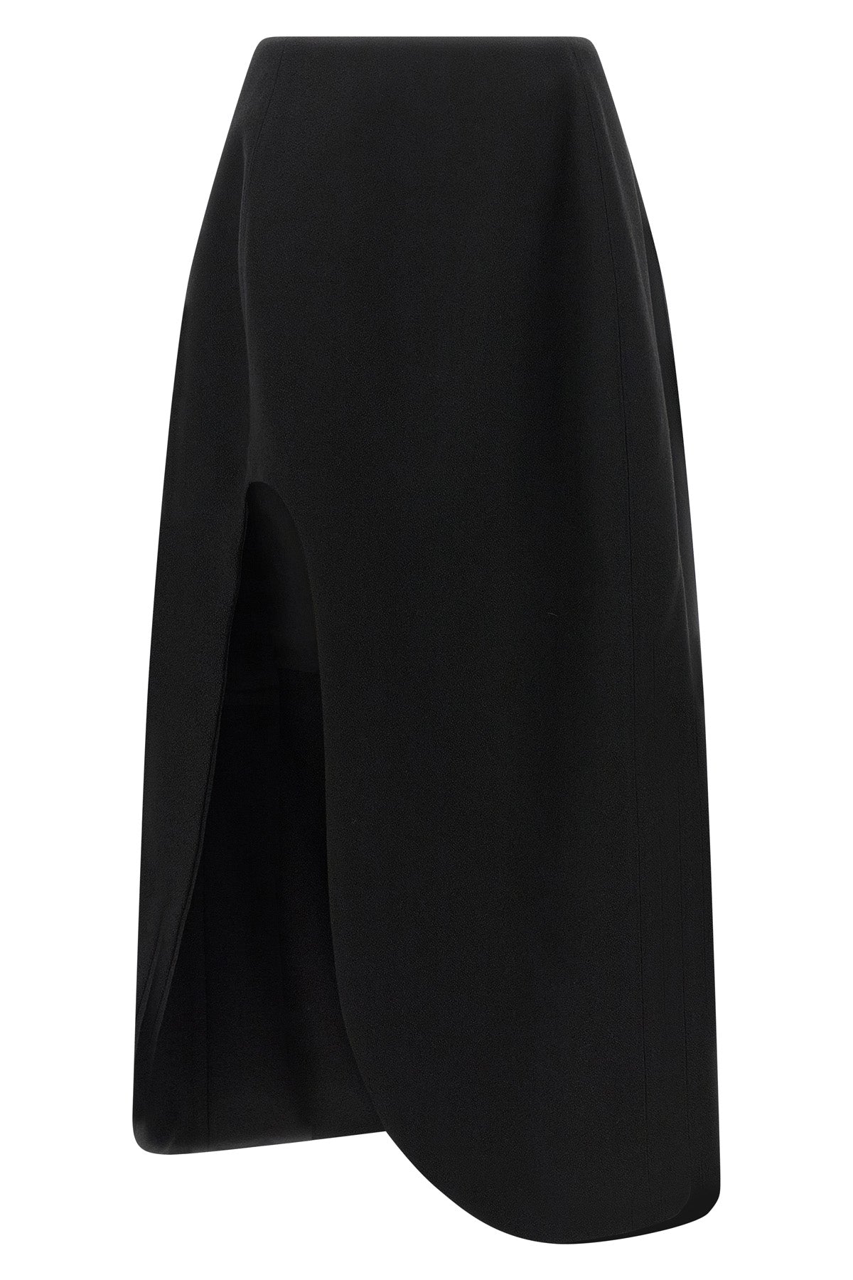 the jil sander skirt redefines the codes of contemporary tailoring through a scu