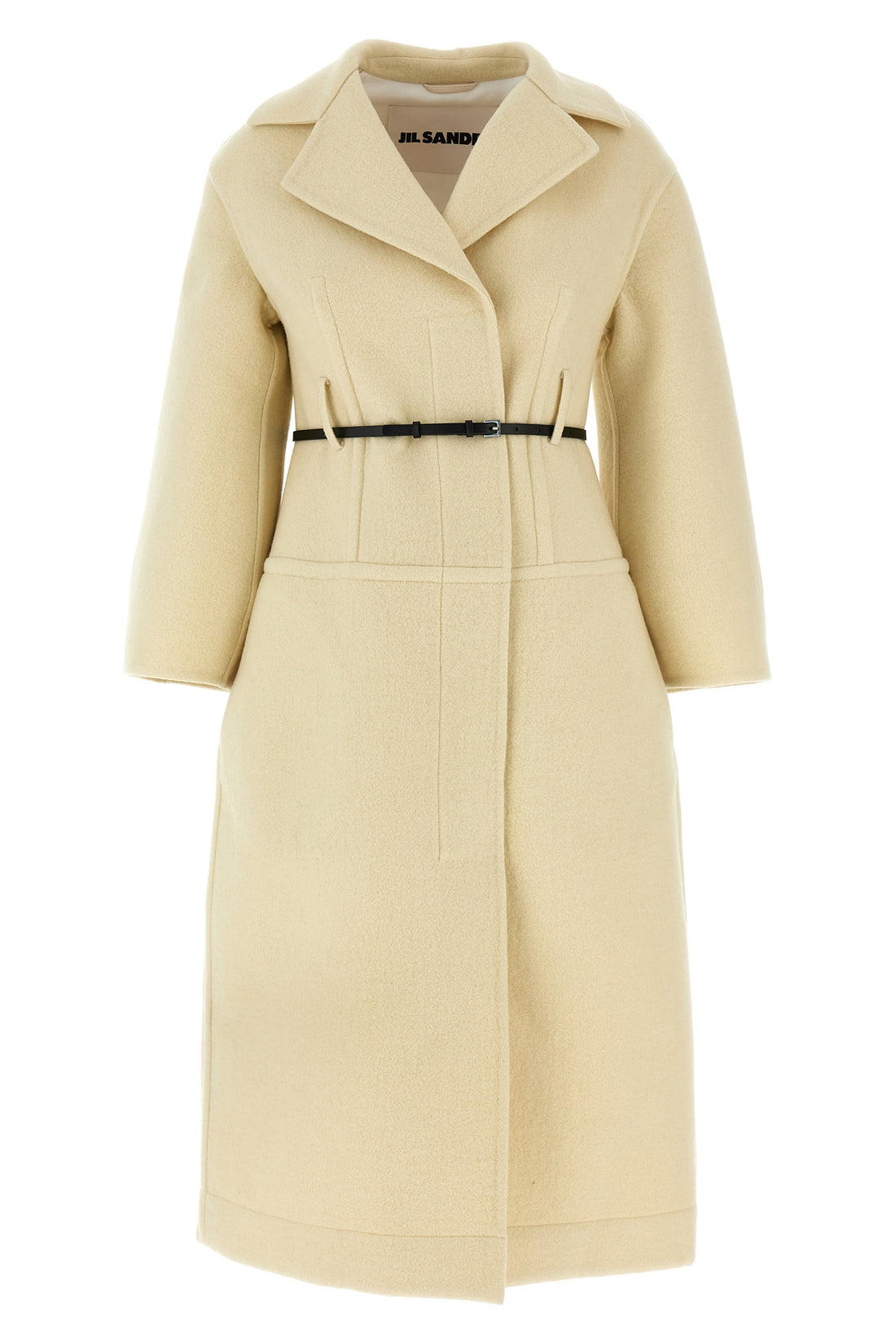 JIL SANDER 34 02 single-breasted structured coat in virgin wool felt