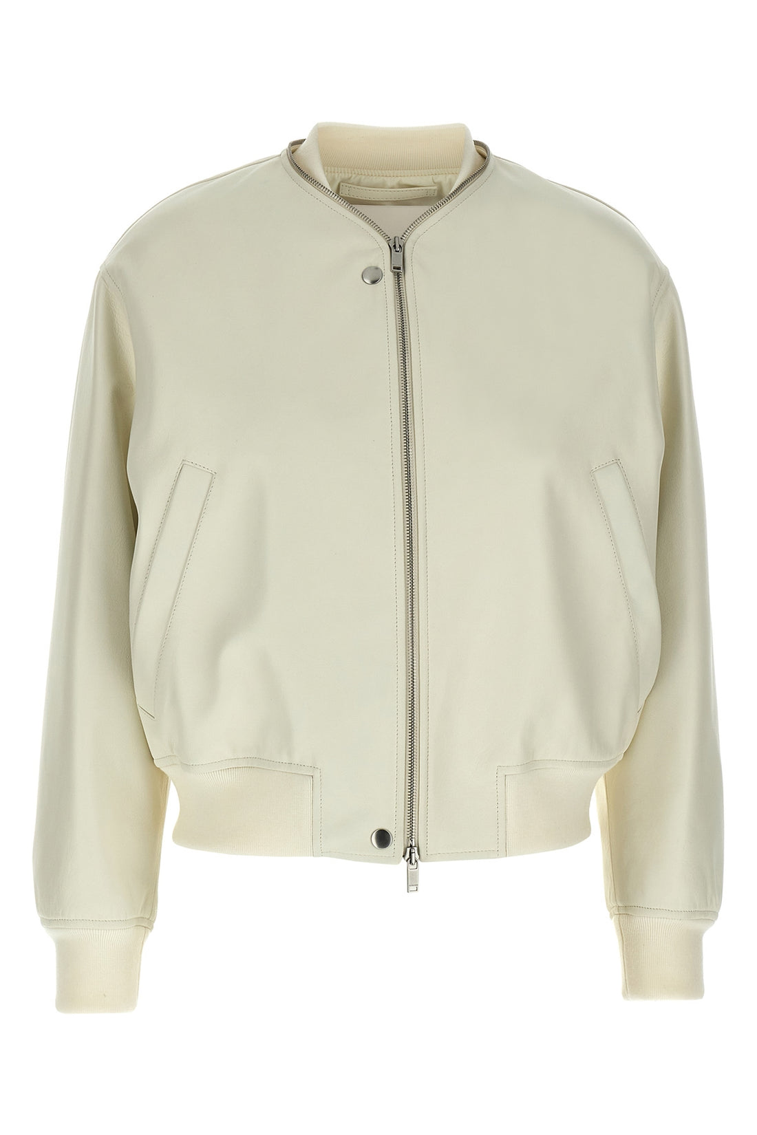 JIL SANDER 34 leather bomber jacket