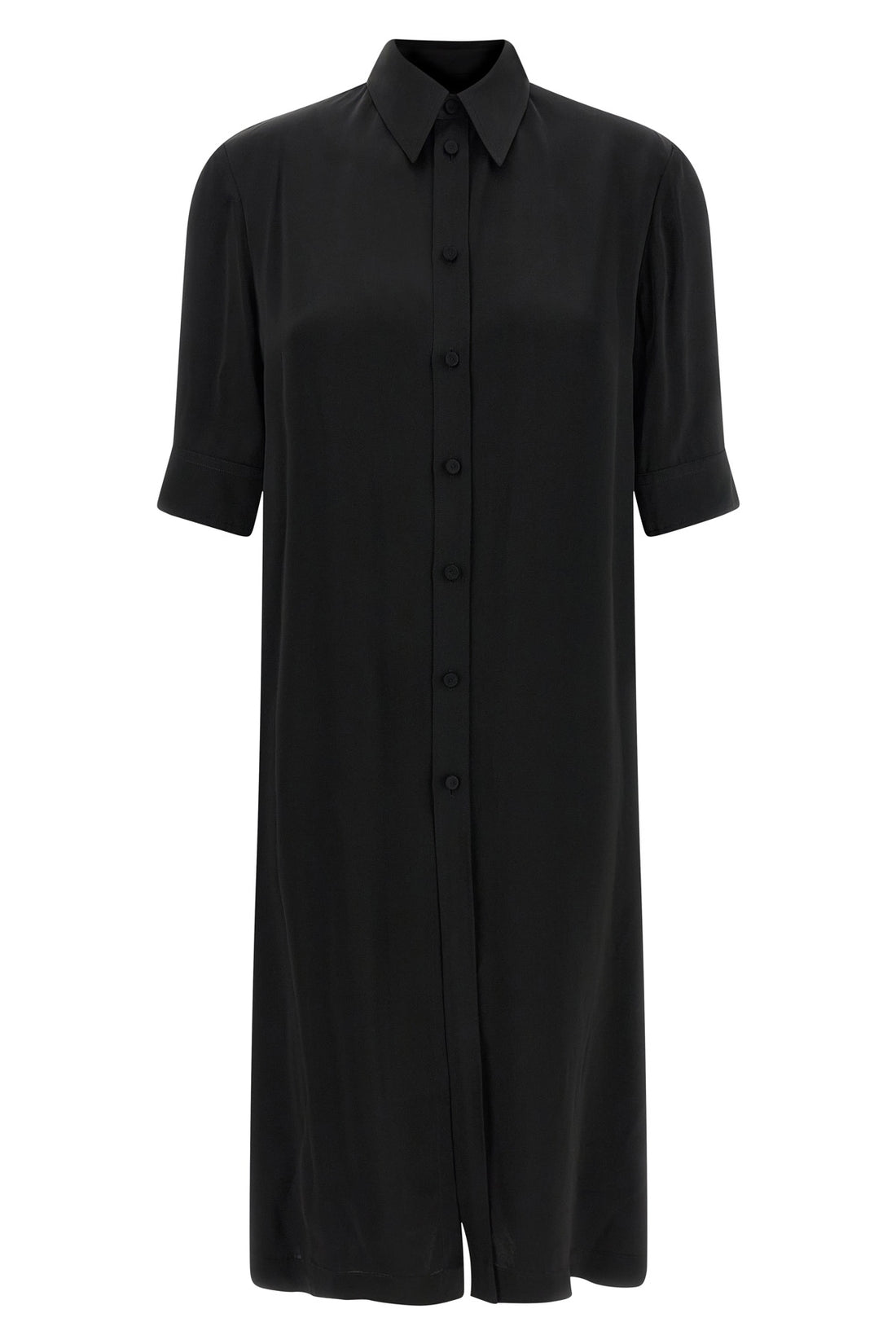 JIL SANDER 32 long shirt in fluid viscose