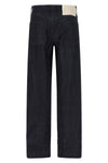 high-waisted cotton denim jeans