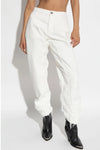 high-waisted cotton denim jeans