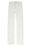 high-waisted cotton denim jeans