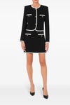 short jacket in crepe viscose blend