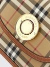 elisabeth vintage check cotton mini bag with equestrian knight logo