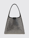 studded leather hobo bag with flat handle