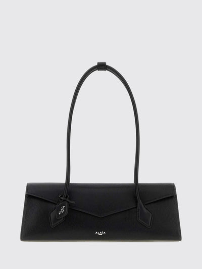 le teckel flap sheepskin leather shoulder bag with double handle
