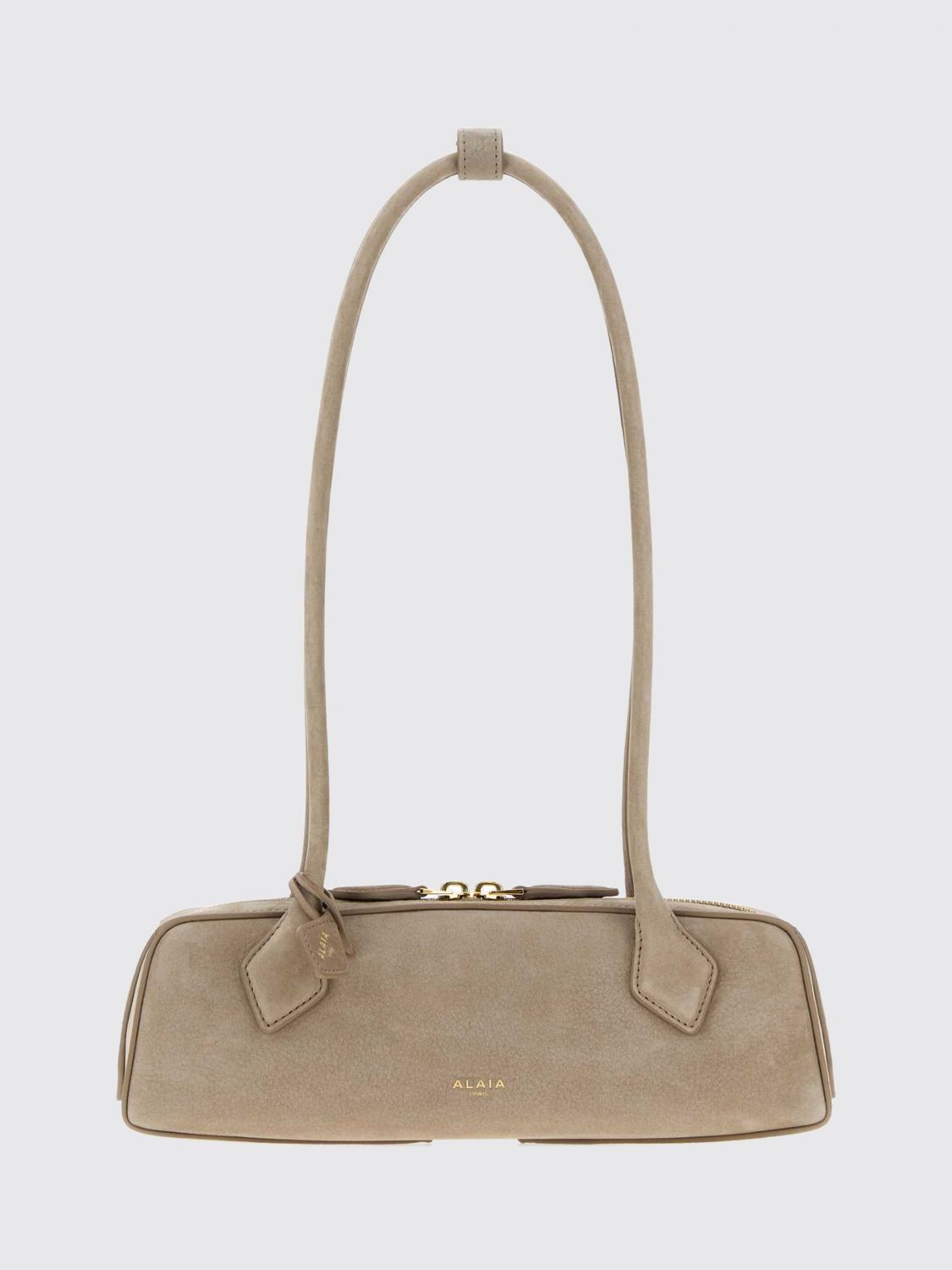 le teckel nubuck shoulder bag with double handle