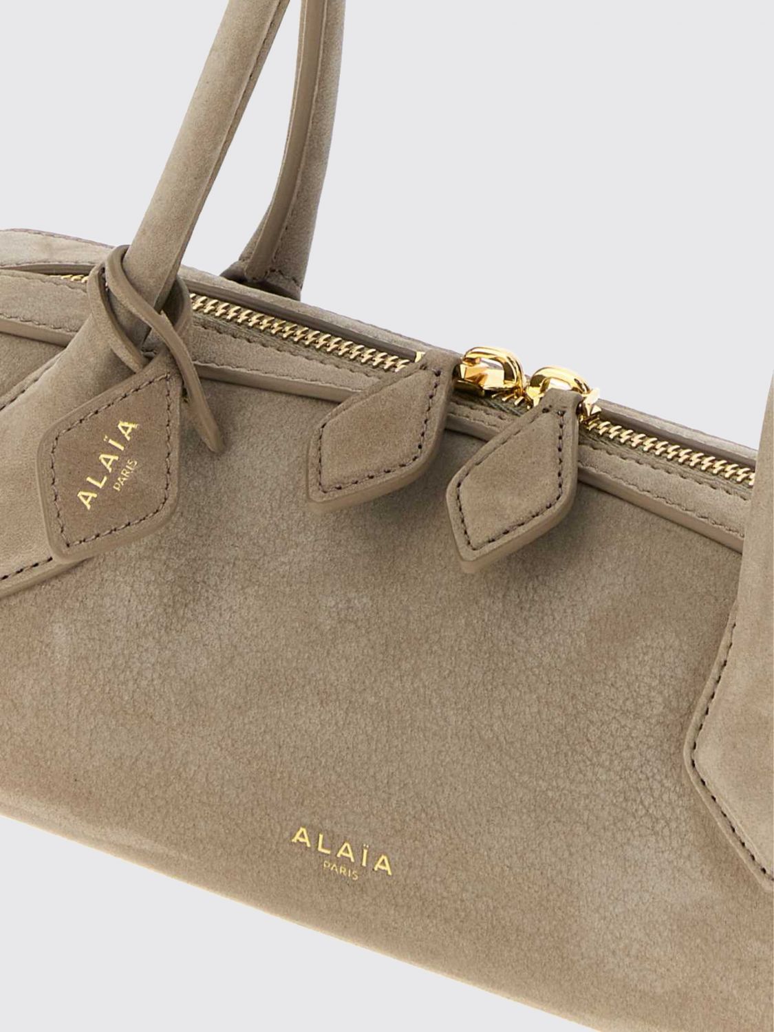 le teckel nubuck shoulder bag with double handle