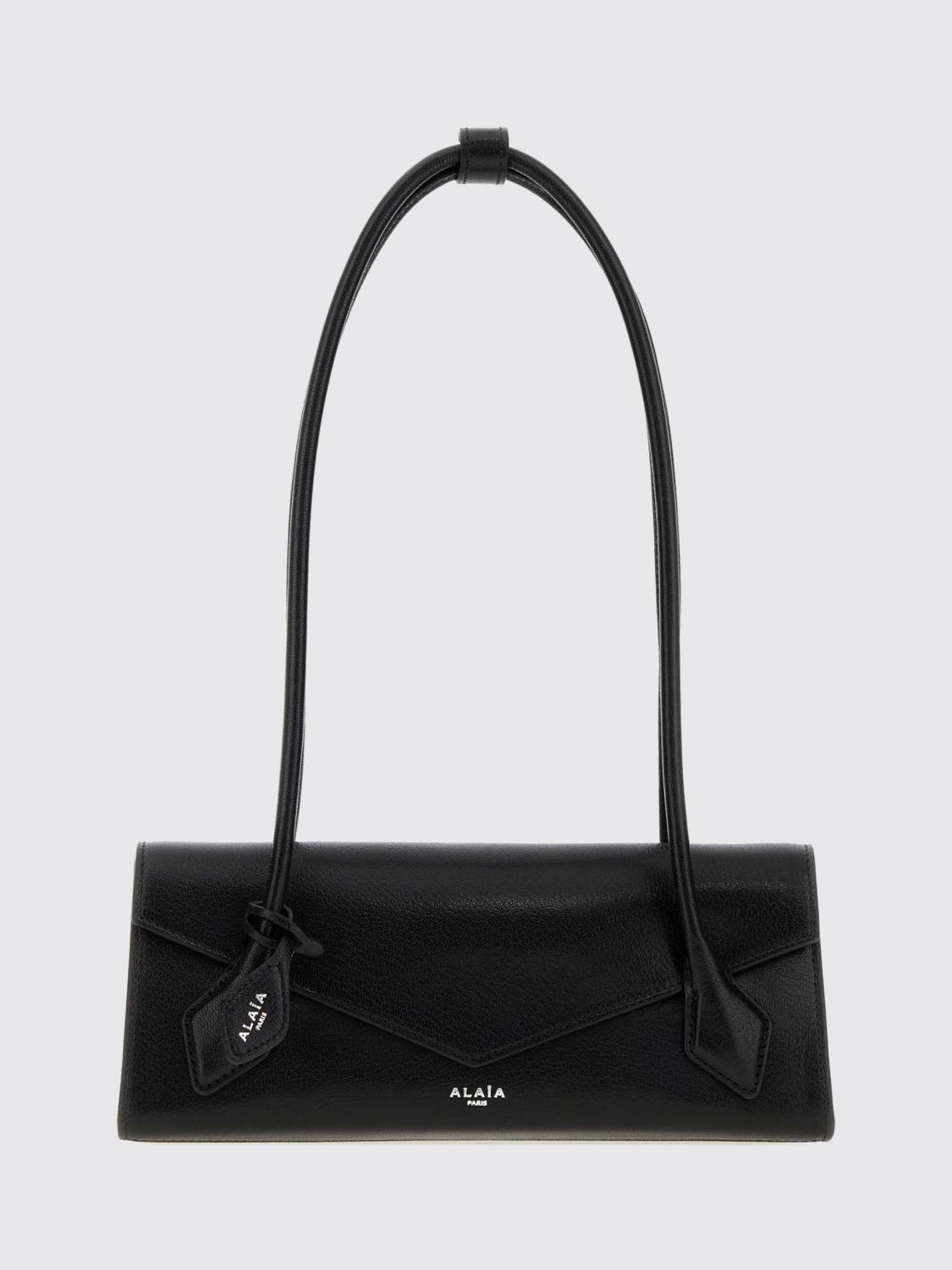 le teckel sheepskin leather shoulder bag with flap closure