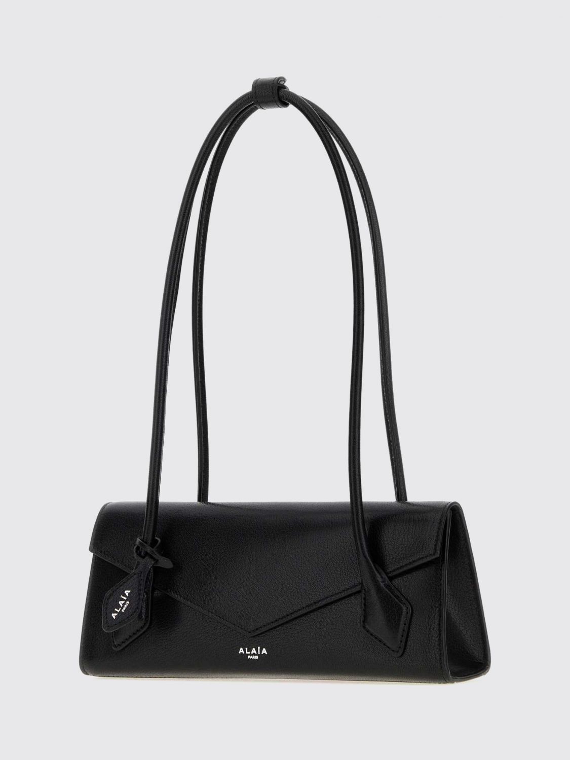le teckel sheepskin leather shoulder bag with flap closure