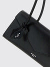 le teckel sheepskin leather shoulder bag with flap closure