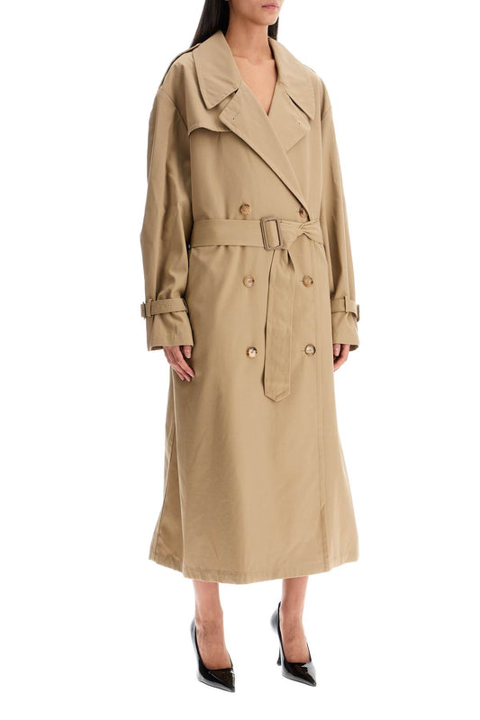 double-breasted trench coat with