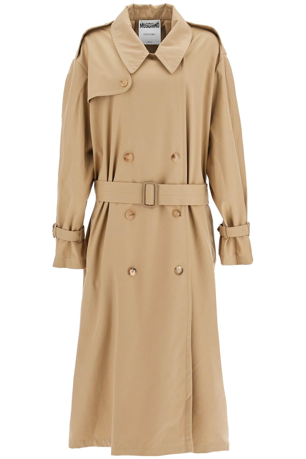 double-breasted trench coat with