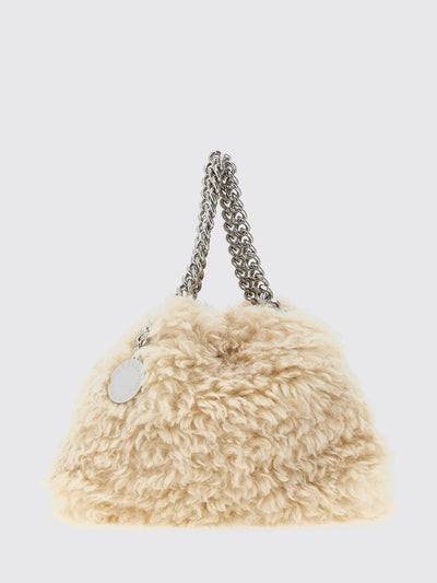 falabella vegan shearling mini bag with chain detail