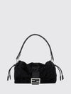 baguette® soft fur shoulder bag with metallic ff logo