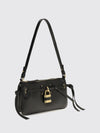 chloé paddington shoulder bag in smooth calfskin leather with padlock