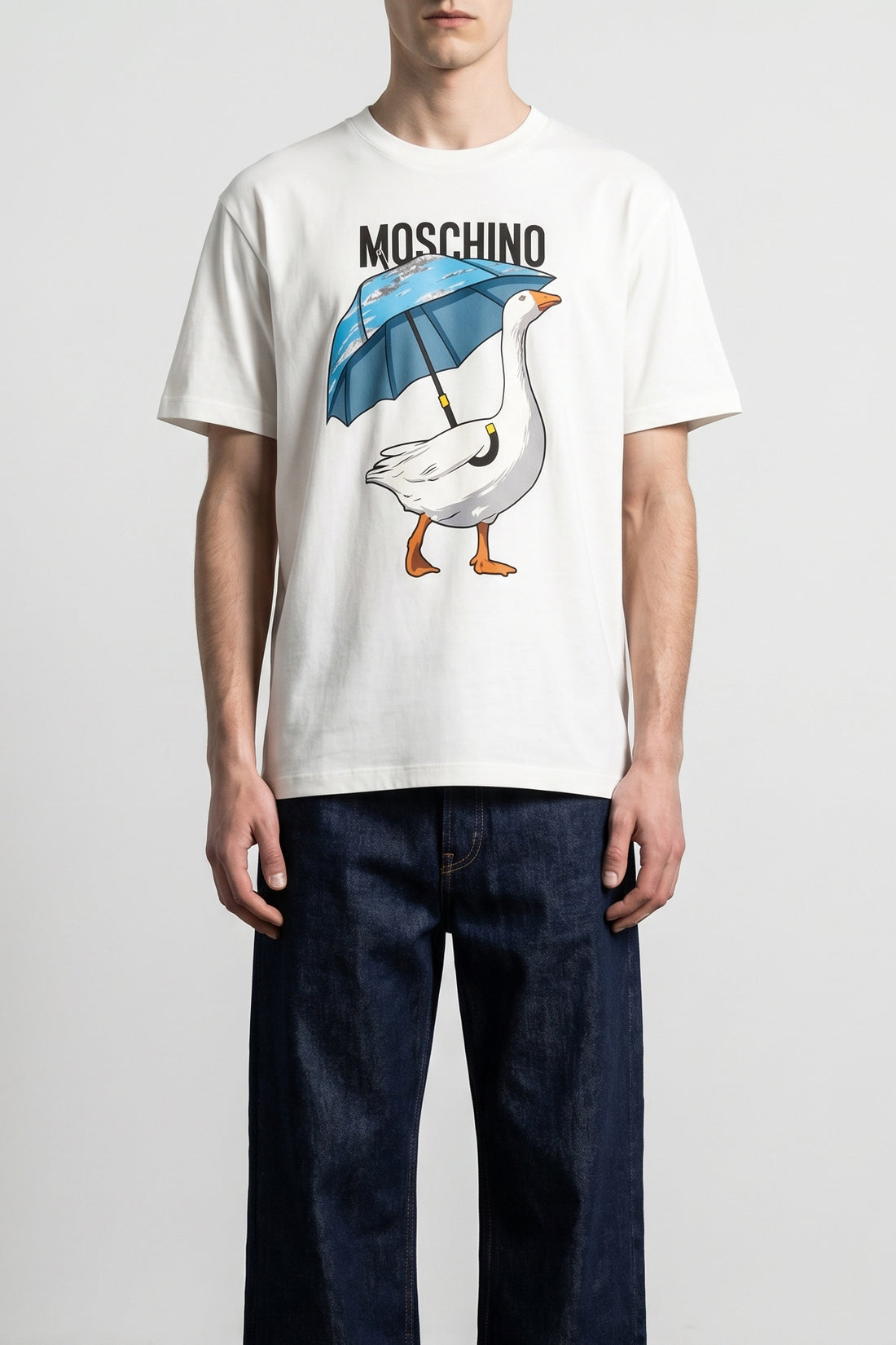 MOSCHINO L moschinos short-sleeved goose t-shirt