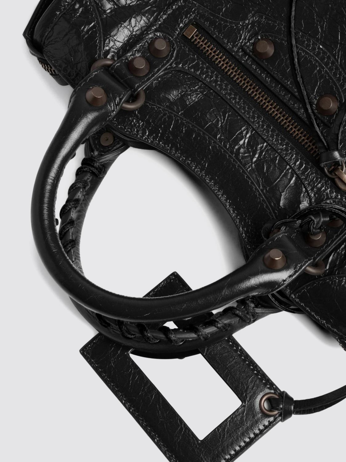 le city small arena lambskin handbag with studs