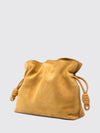 flamenco suede bucket clutch with drawstring