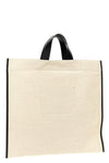 border book tote square canvas shopping bag