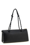 tangle tent shoulder bag in palmellated leather and smooth leather