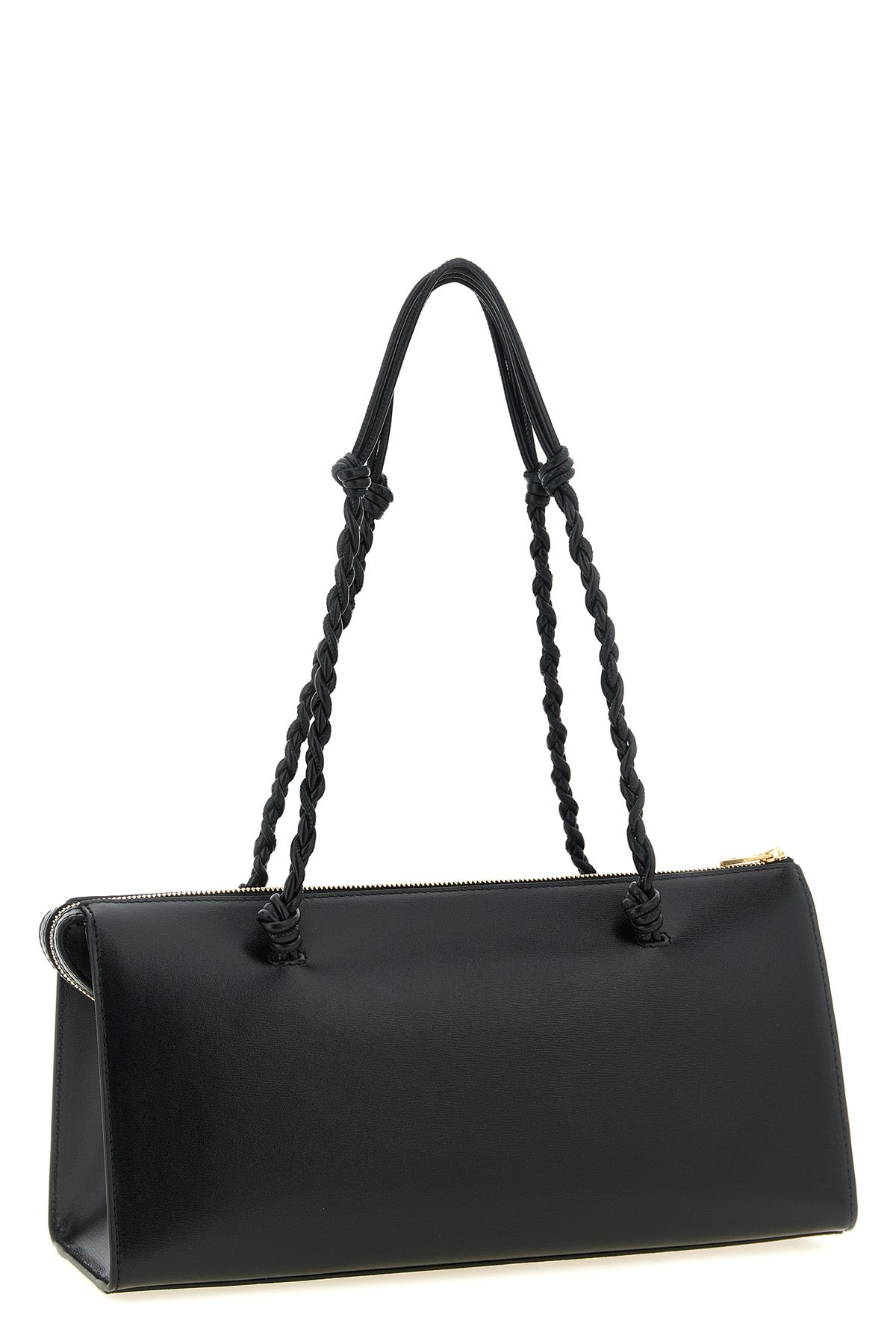 tangle tent shoulder bag in palmellated leather and smooth leather