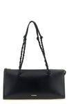 tangle tent shoulder bag in palmellated leather and smooth leather
