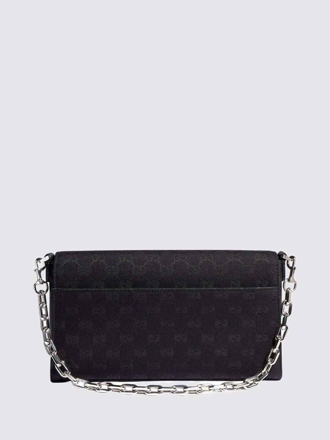 horsebit ristretto shoulder bag in gg monogram jacquard