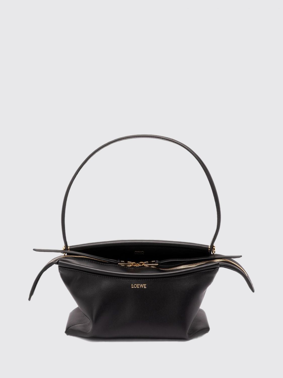 whisker smooth calfskin shoulder bag with flat handle