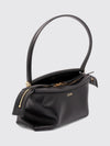 whisker smooth calfskin shoulder bag with flat handle