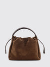 mellow suede bucket bag with monili detail