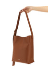 cannolo tote shoulder bag in grainy leather