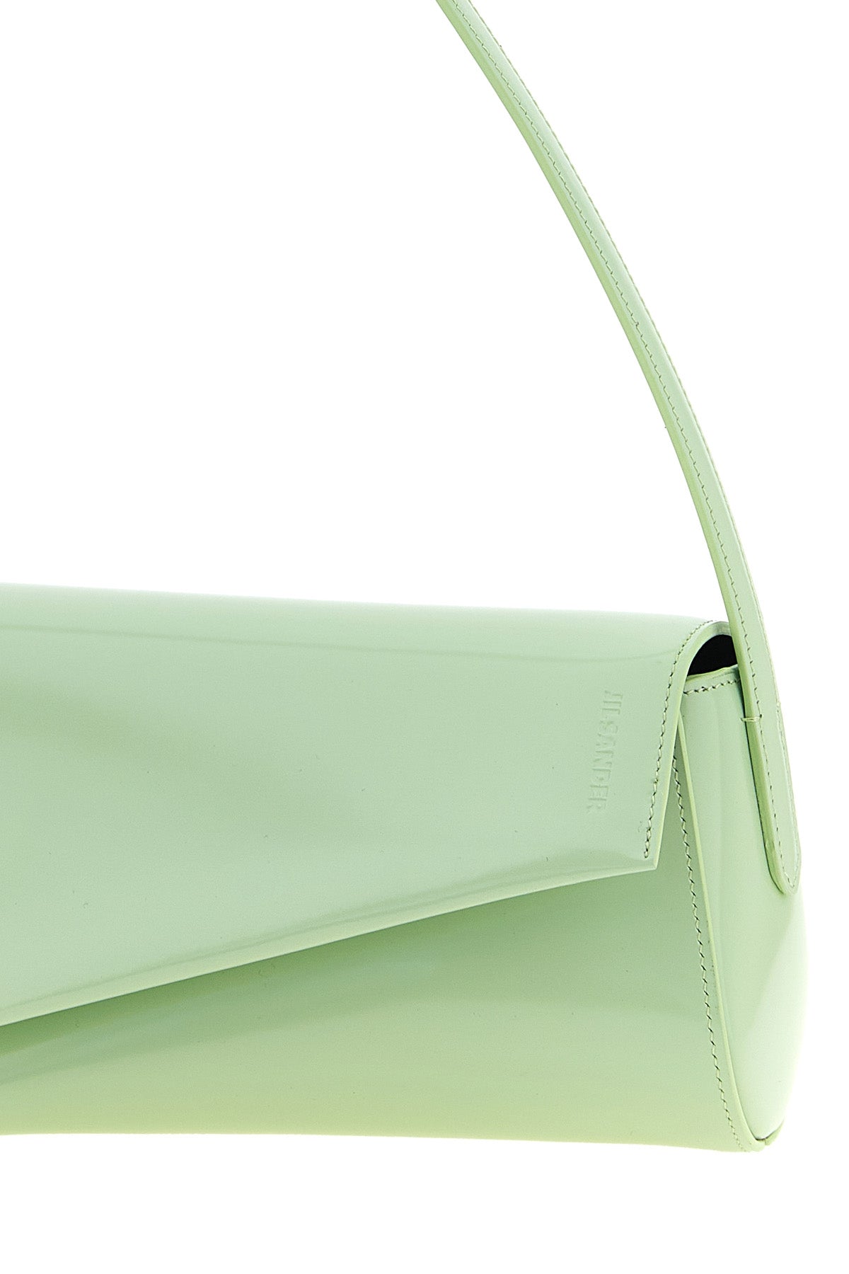 the jil sander kante shoulder bag defines a new geometry of luxury through an