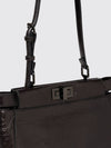 my peekaboo® shoulder bag in crackled calfskin with turn-lock closure