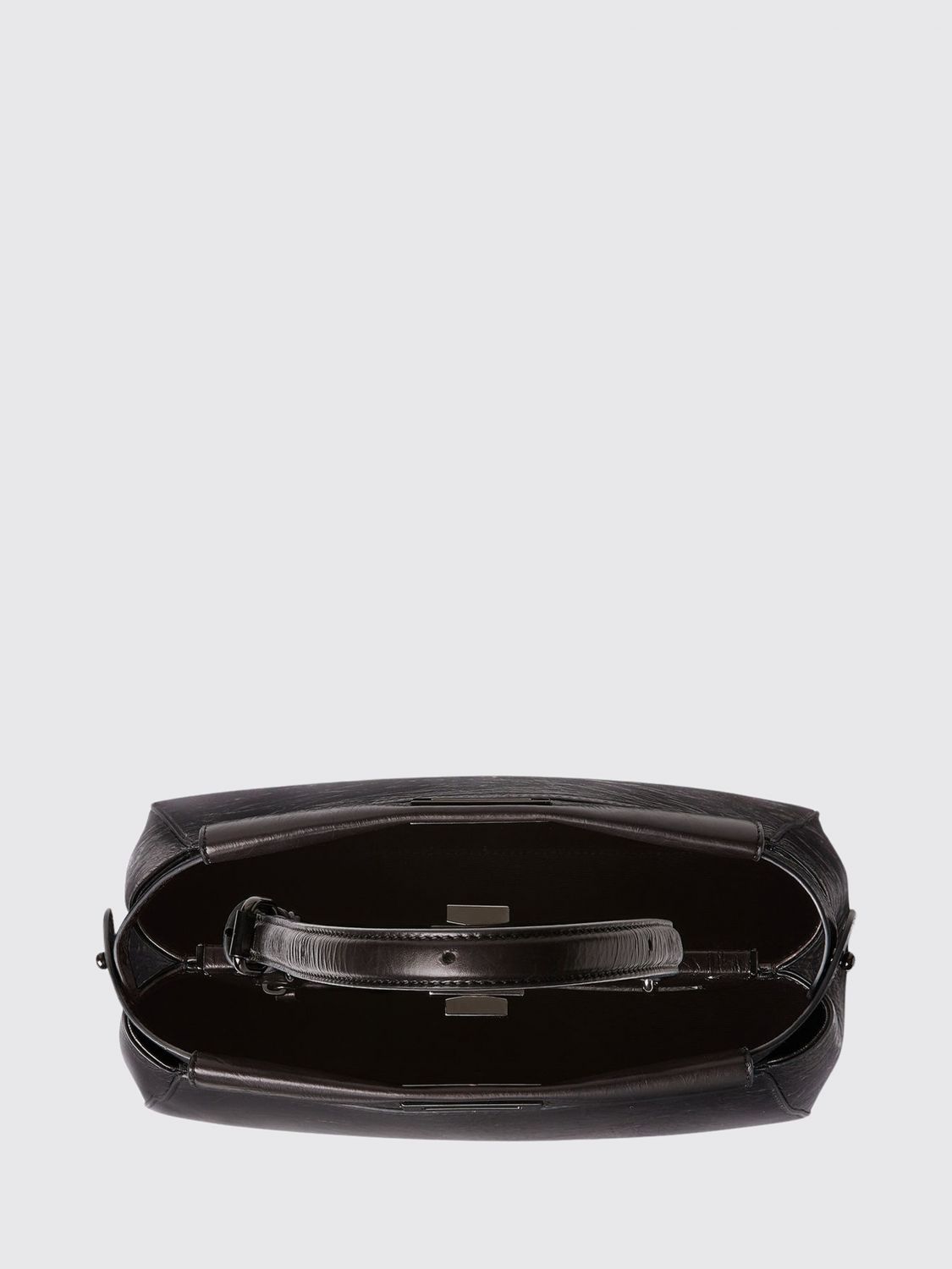 my peekaboo® shoulder bag in crackled calfskin with turn-lock closure
