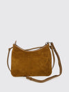crossbody bag in suede calfskin with embossed logo