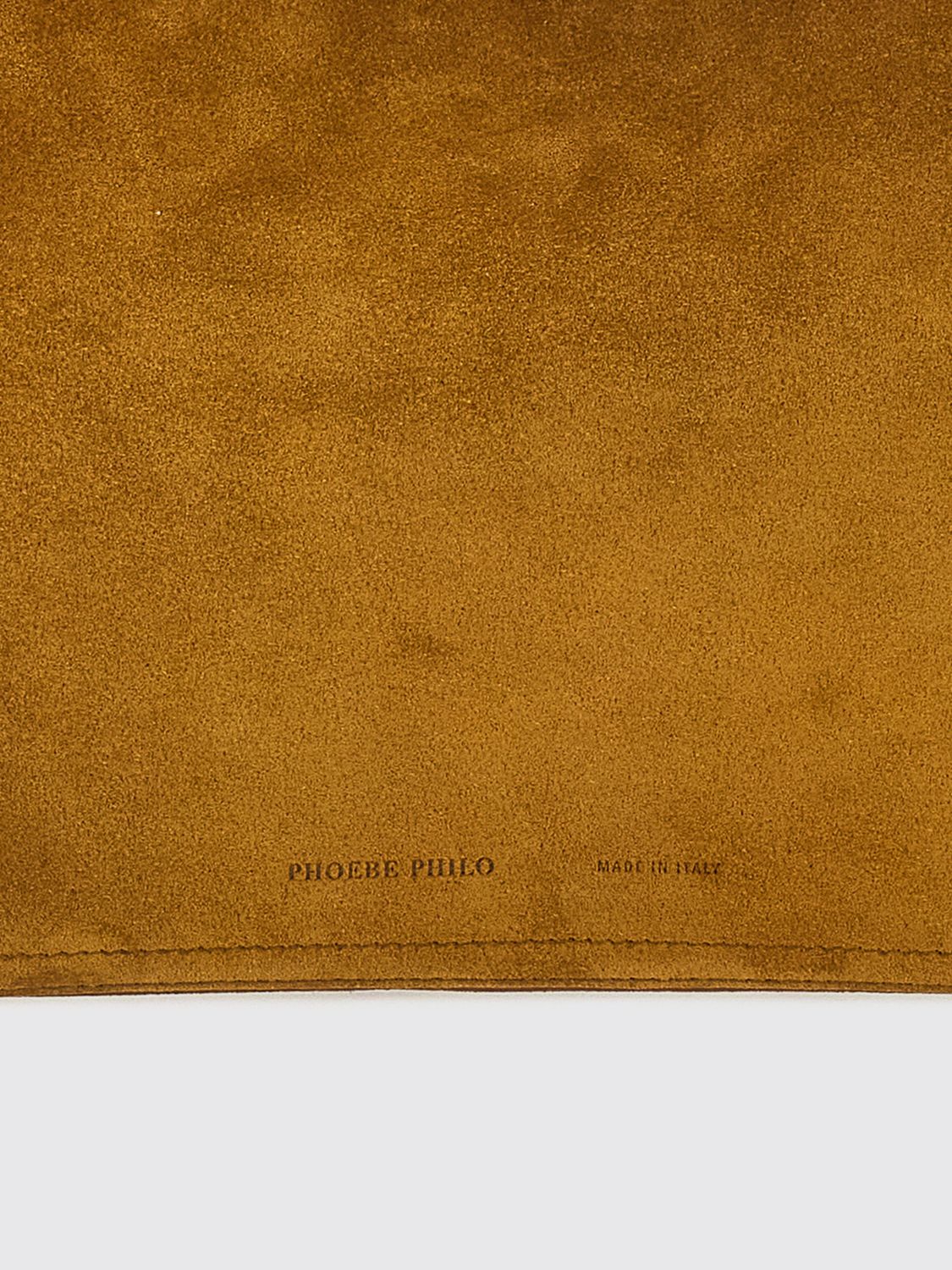 crossbody bag in suede calfskin with embossed logo