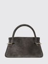 pinch flared suede calfskin mini bag