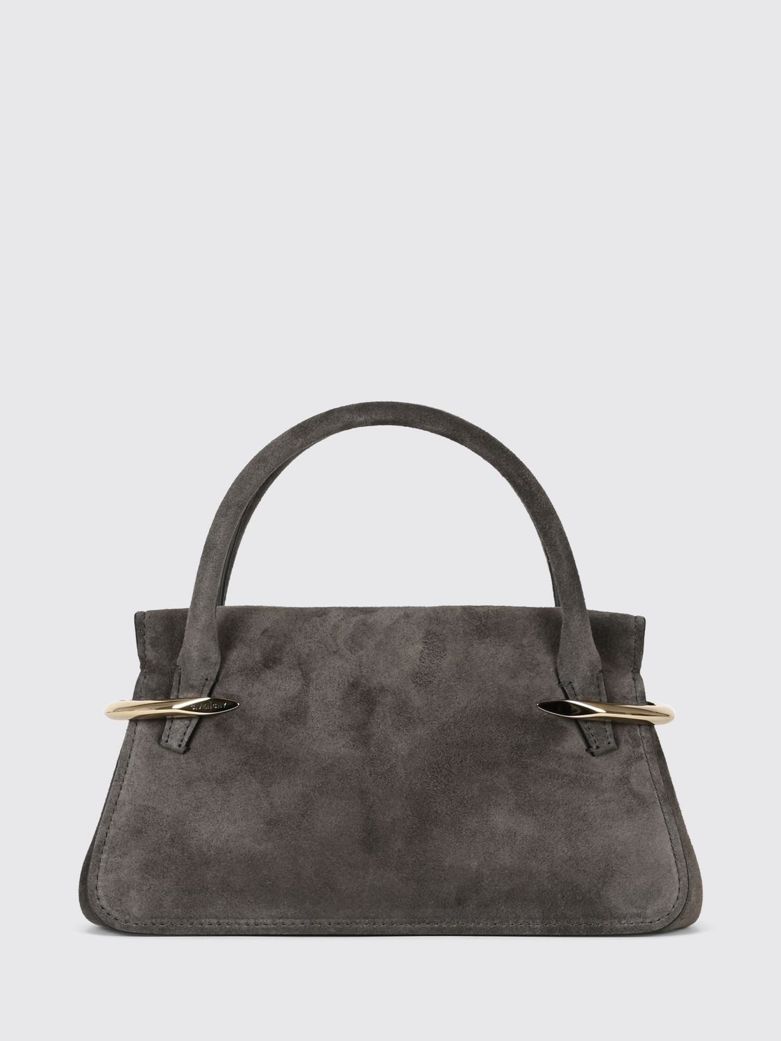 pinch flared suede calfskin mini bag