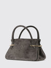 pinch flared suede calfskin mini bag