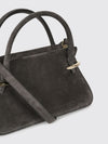 pinch flared suede calfskin mini bag