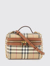 vintage check canvas mini handbag with shoulder strap