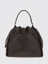 mellow smooth leather bucket bag with monili embellishment
