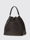 mellow smooth leather bucket bag with monili embellishment
