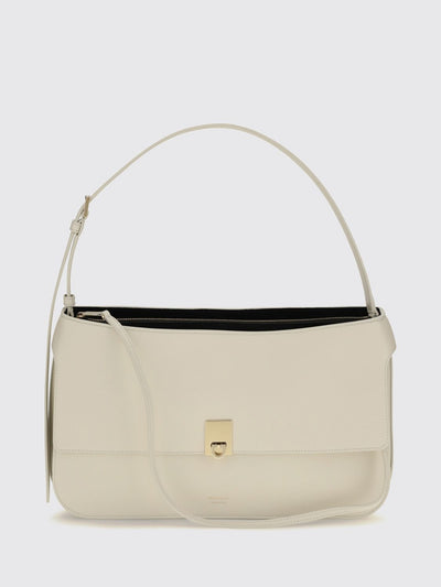 cara smooth calfskin shoulder bag with adjustable handle